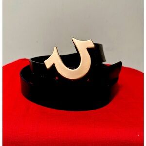 True Religion SZ 38 Horseshoe Leather Belt